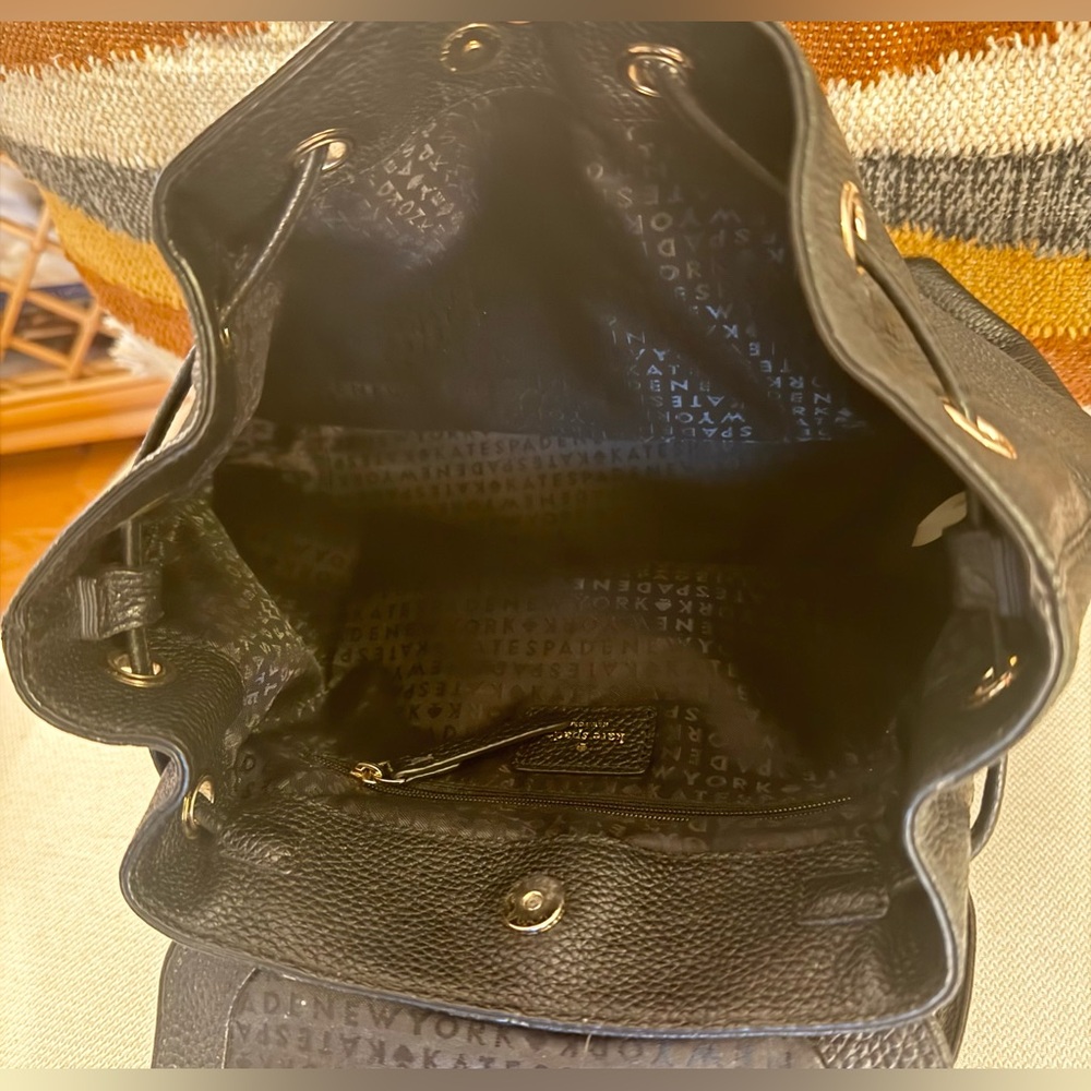 Kate Spade WKRU3939 Black Pebble Leather Mulberry Street Breezy Small Backpack - Picture 8 of 8